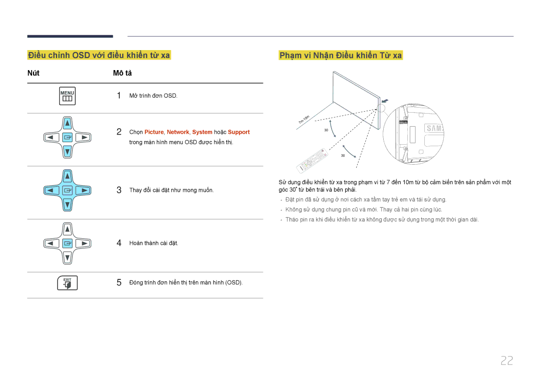 Samsung LH55UDDPLBB/XT, LH55UDDPLBB/XY manual Mở trình đơn OSD 