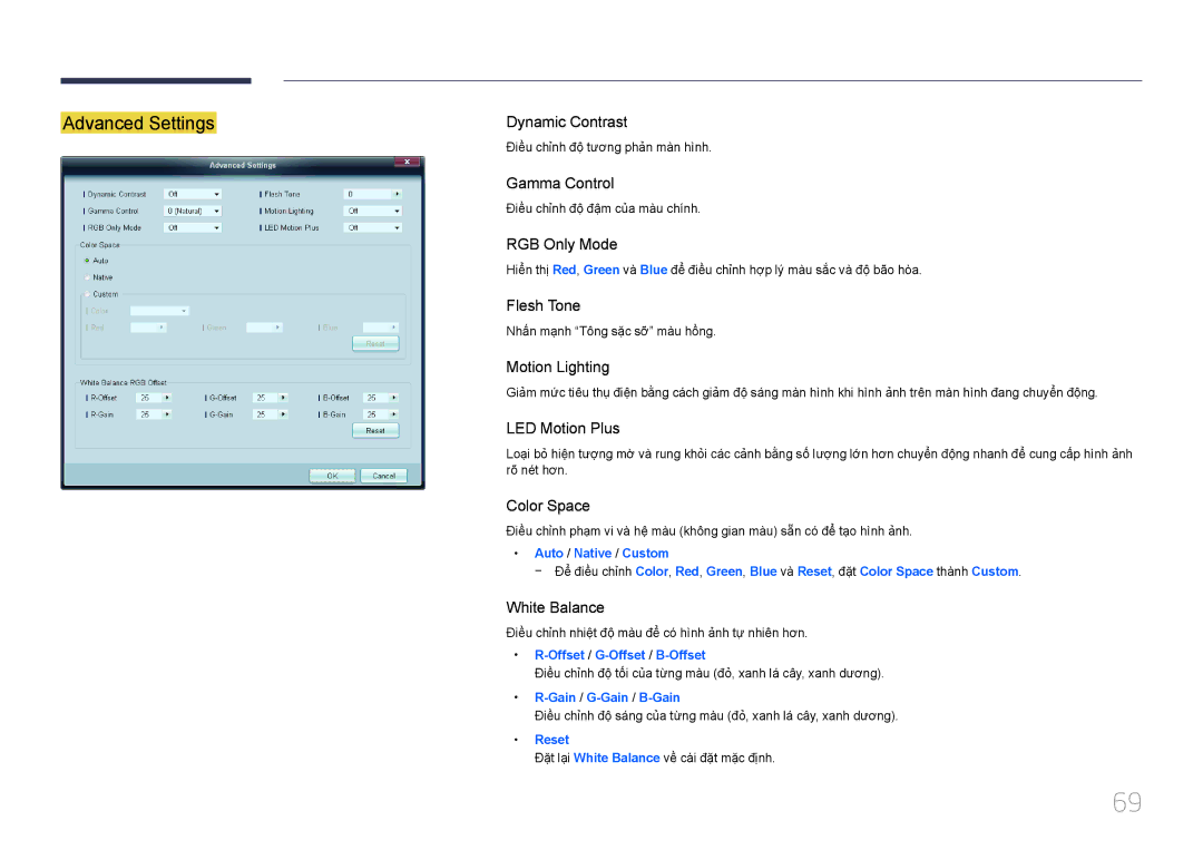 Samsung LH55UDDPLBB/XY, LH55UDDPLBB/XT manual Advanced Settings 