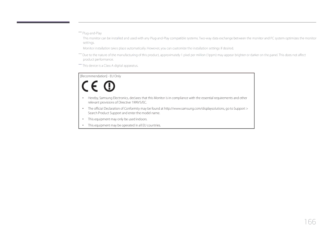 Samsung LH46UDEPLBB/NG, LH55UDEPLBB/EN, LH46UDEPLBB/EN, LH55UDEPLBB/NG manual 166 