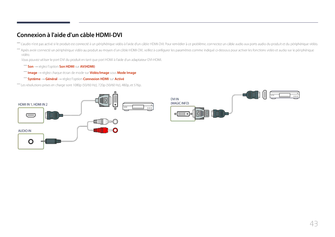 Samsung LH46UDEPLBB/EN, LH55UDEPLBB/EN manual Audio 