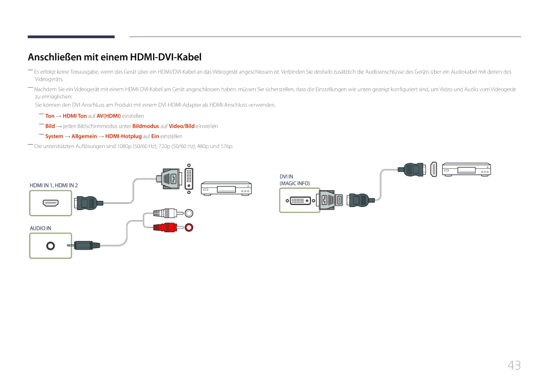 Samsung LH46UDEPLBB/EN, LH55UDEPLBB/EN manual Audio 