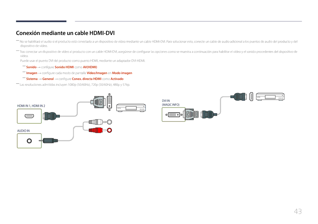 Samsung LH46UDEPLBB/EN, LH55UDEPLBB/EN manual Audio 