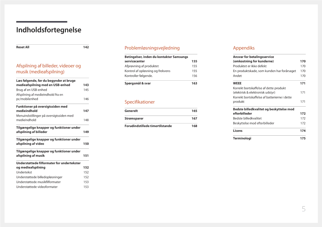 Samsung LH55UDEPLBB/EN manual Specifikationer 