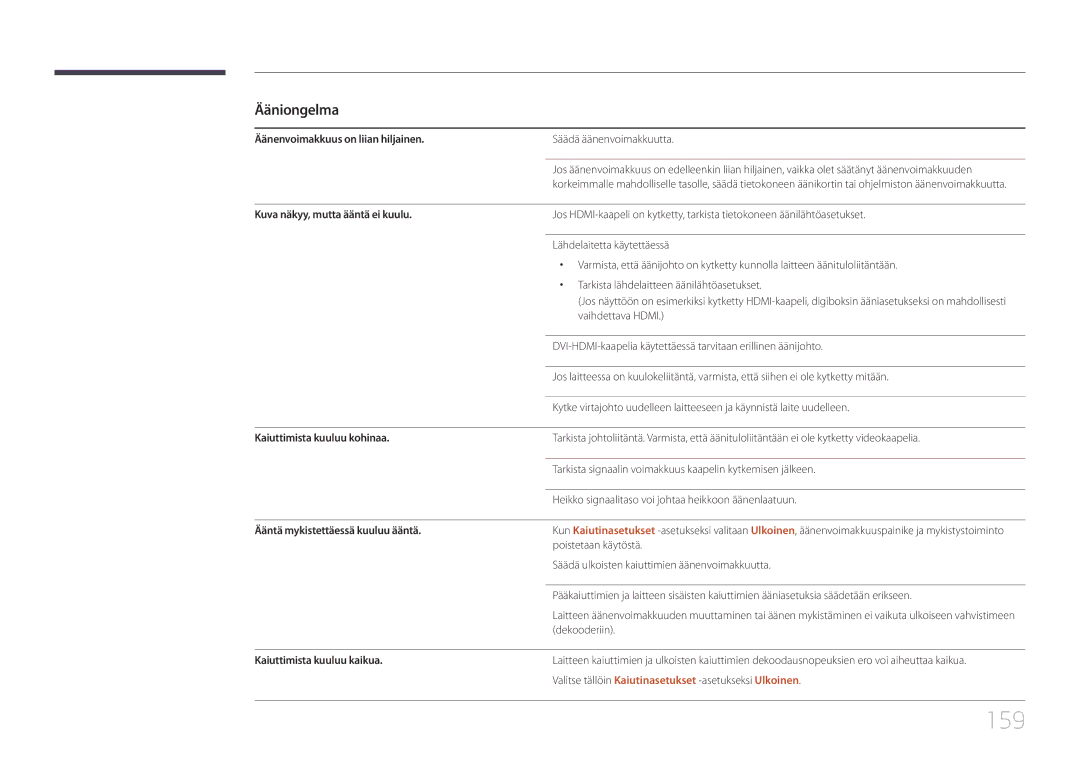 Samsung LH55UDEPLBB/EN manual 159 