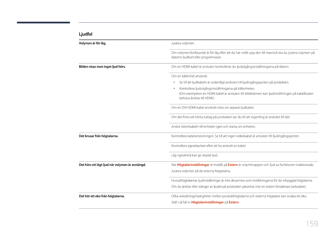 Samsung LH55UDEPLBB/EN manual 159 