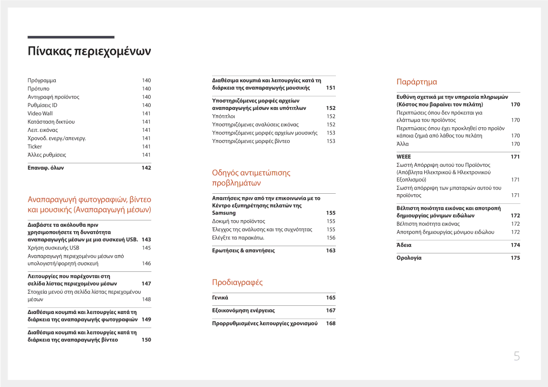 Samsung LH55UDEPLBB/EN manual Προδιαγραφές 