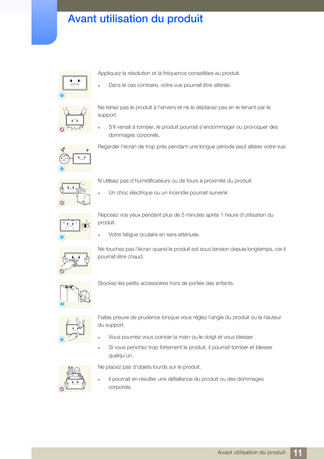 Samsung LH46MEPLGC/EN, LH55UEAPLGC/EN, LH46UEPLGC/EN, LH55UEPLGC/EN, LH40MEPLGC/EN, LH55MEPLGC/EN Avant utilisation du produit 