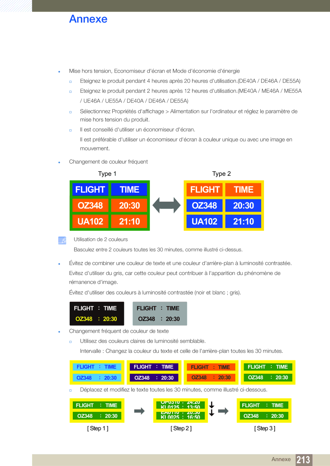 Samsung LH46UEPLGC/EN, LH55UEAPLGC/EN, LH46MEPLGC/EN, LH55UEPLGC/EN, LH40MEPLGC/EN, LH46UEAPLGC/EN, LH55MEPLGC/EN Flight Time 