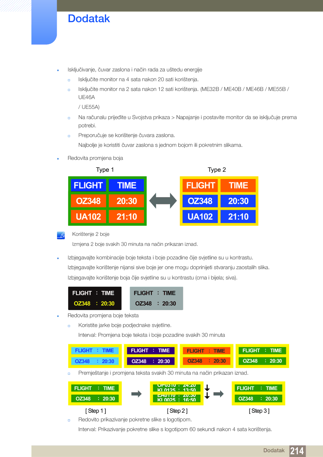 Samsung LH46MEBPLGC/EN, LH55UEAPLGC/EN, LH46UEPLGC/EN, LH55MEBPLGC/EN, LH46UEAPLGC/EN, LH40MEBPLGC/EN manual Flight Time 