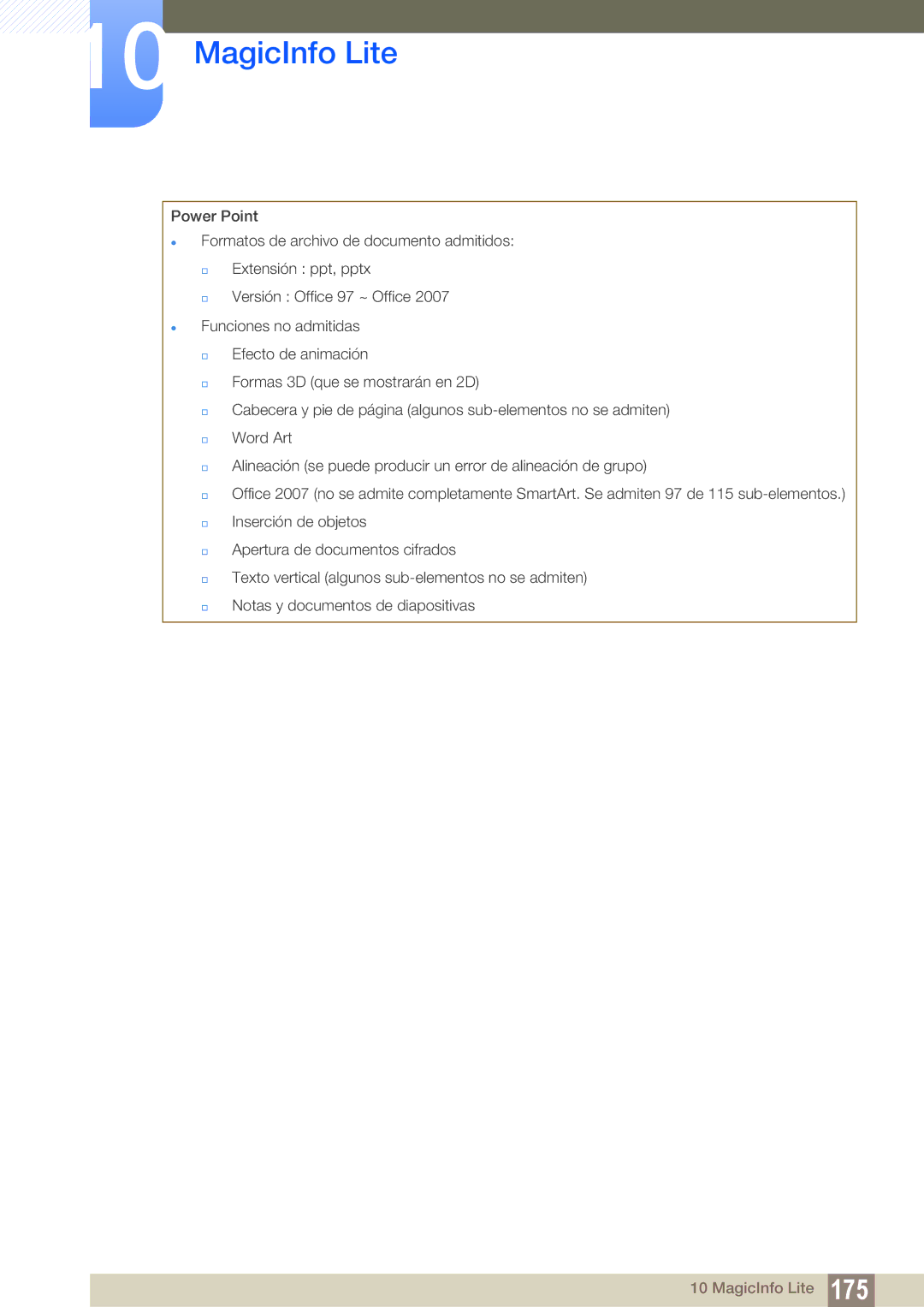 Samsung LH46UEAPLGC/EN, LH55UEAPLGC/EN, LH46UEPLGC/EN, LH55MEBPLGC/EN, LH55UEPLGC/EN, LH46MEBPLGC/EN manual MagicInfo Lite 