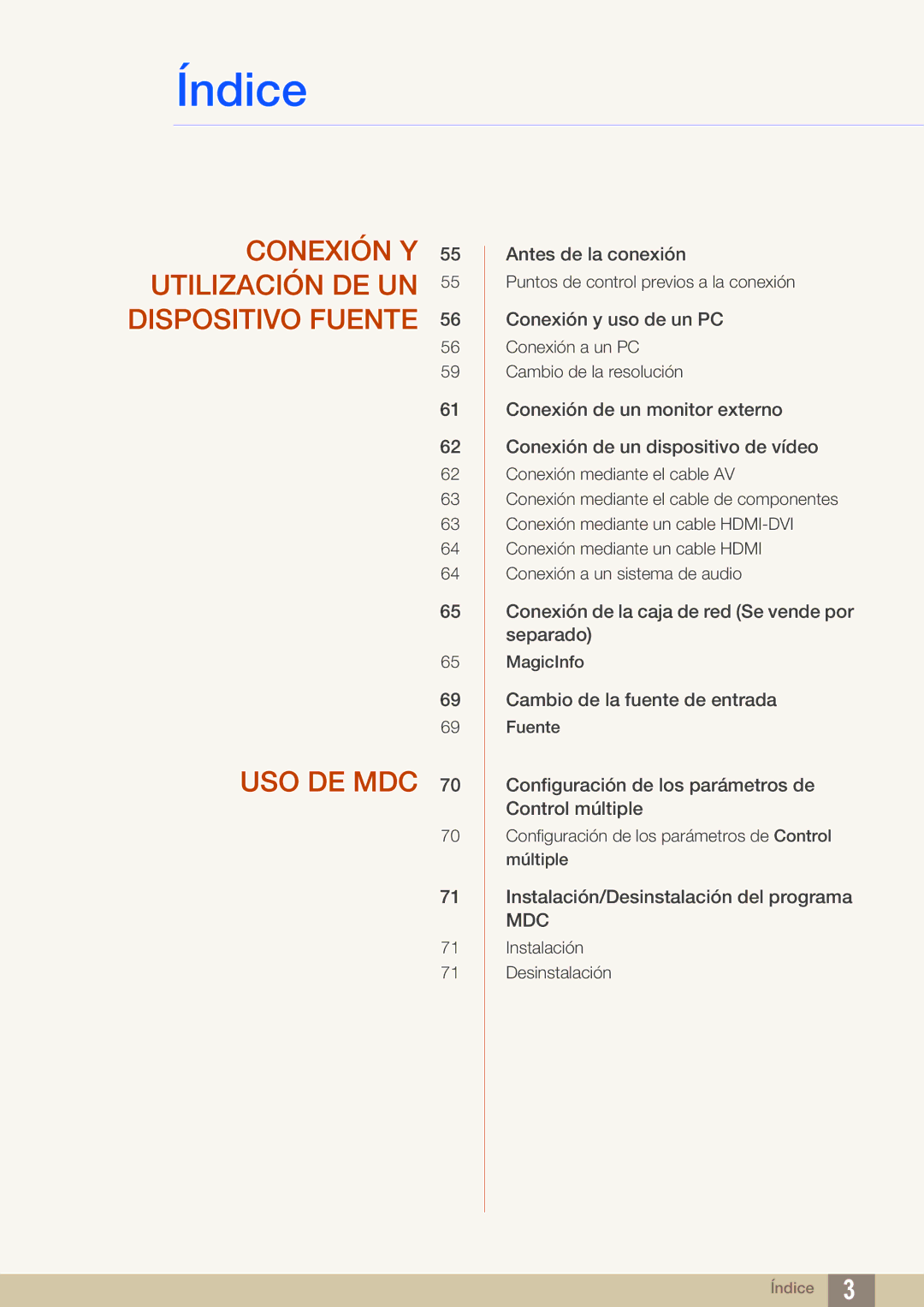 Samsung LH55UEPLGC/EN, LH55UEAPLGC/EN, LH46UEPLGC/EN, LH55MEBPLGC/EN, LH46UEAPLGC/EN, LH46MEBPLGC/EN, LH40MEBPLGC/EN manual Mdc 