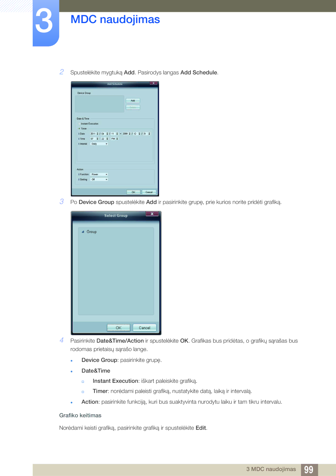 Samsung LH46MEBPLGC/EN, LH55UEAPLGC/EN, LH55MEBPLGC/EN, LH55UEPLGC/EN, LH40MEBPLGC/EN, LH32MEBPLGC/EN manual Grafiko keitimas 