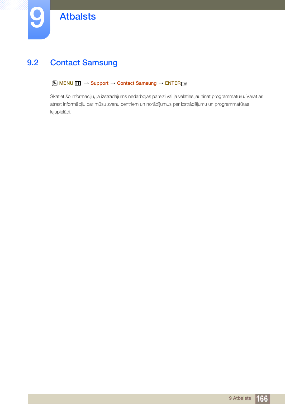 Samsung LH40MEBPLGC/EN, LH55UEAPLGC/EN, LH55MEBPLGC/EN, LH55UEPLGC/EN manual Menu m Support Contact Samsung Enter 