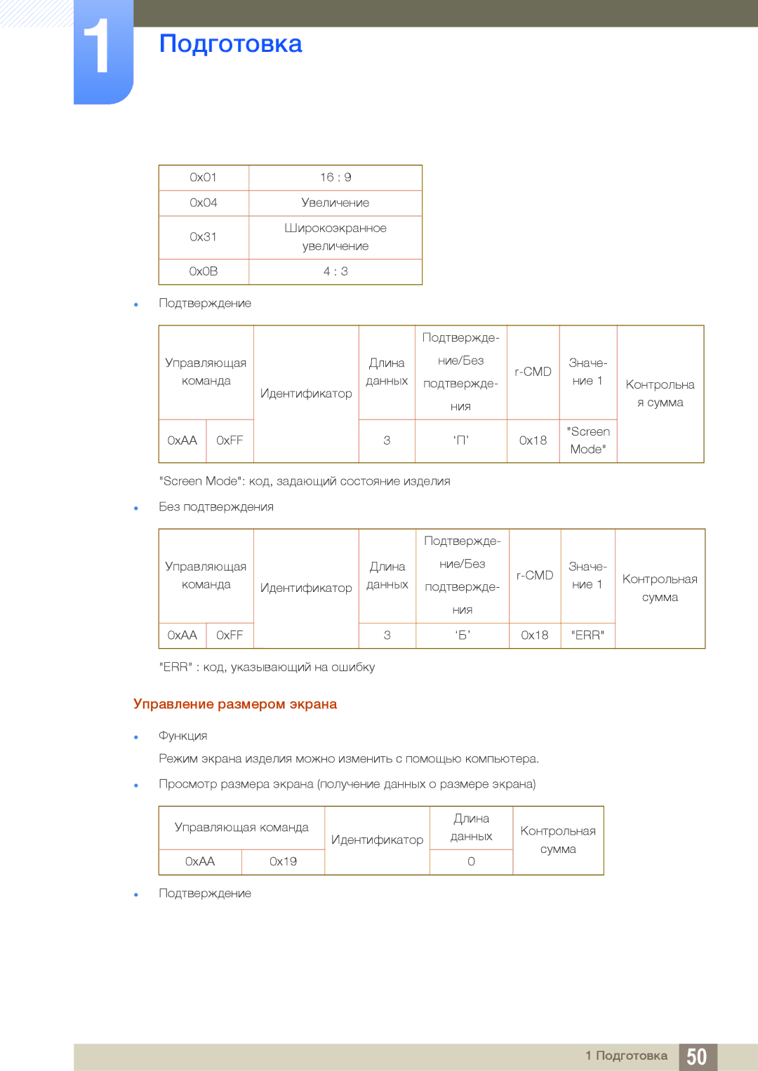 Samsung LH55UEPLGC/EN, LH55UEAPLGC/EN, LH55MEBPLGC/EN, LH46MEBPLGC/EN, LH40MEBPLGC/EN manual Управление размером экрана 