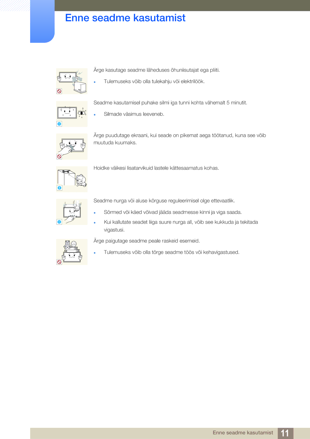 Samsung LH46DEAPLBC/EN, LH55UEAPLGC/EN, LH55UEPLGC/EN manual Enne seadme kasutamist 