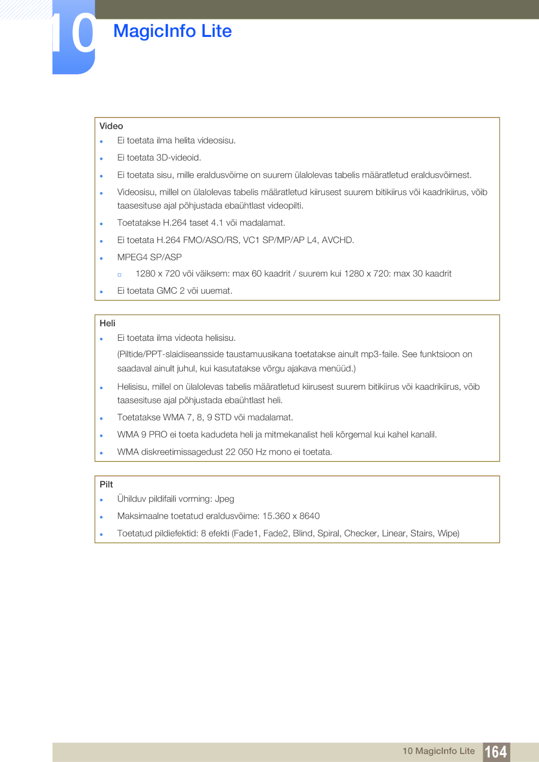 Samsung LH46DEAPLBC/EN, LH55UEAPLGC/EN, LH55UEPLGC/EN manual MagicInfo Lite 