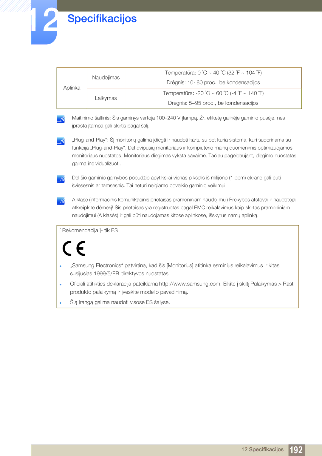 Samsung LH55UEAPLGC/EN, LH55UEPLGC/EN, LH46DEAPLBC/EN manual Specifikacijos 