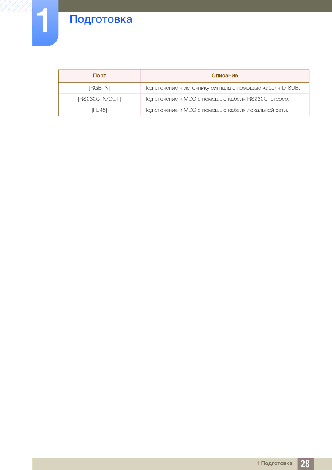 Samsung LH55UEPLGC/EN, LH55UEAPLGC/EN, LH46DEAPLBC/EN manual RS232C IN/OUT 