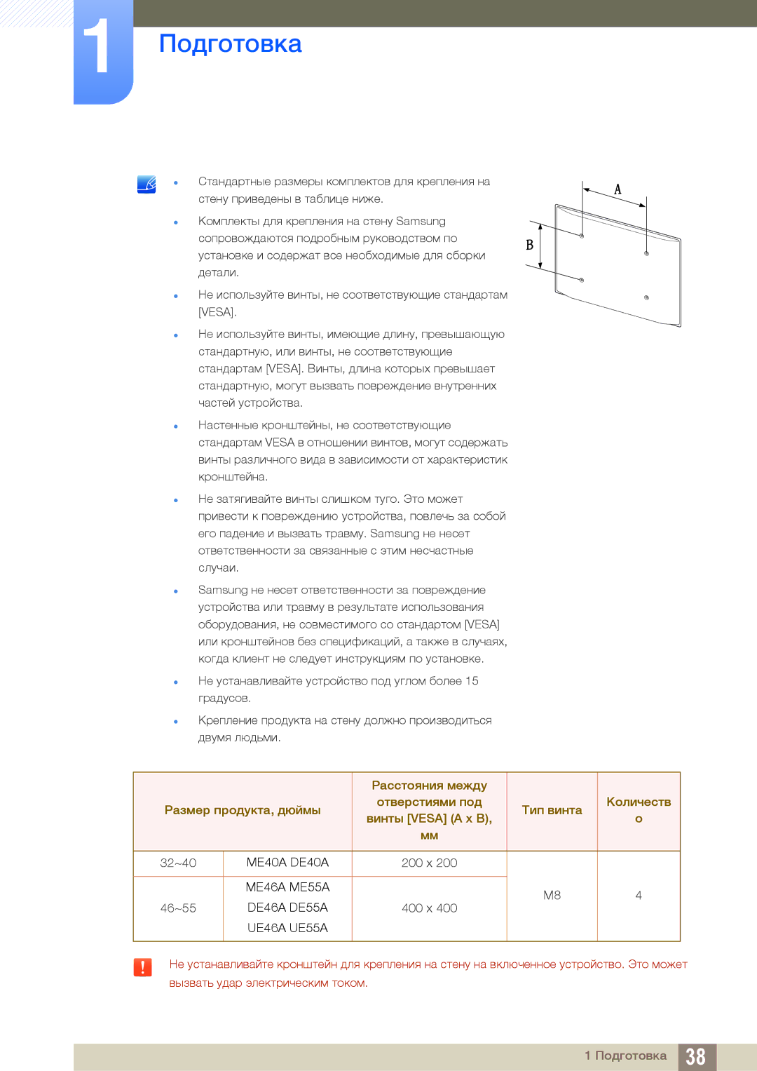 Samsung LH46DEAPLBC/EN, LH55UEAPLGC/EN, LH55UEPLGC/EN manual 32~40 