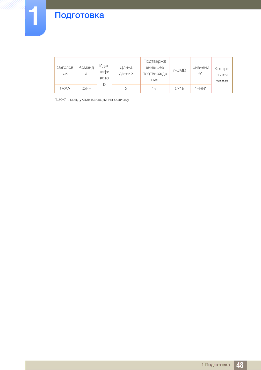 Samsung LH55UEAPLGC/EN, LH55UEPLGC/EN, LH46DEAPLBC/EN manual Заголов Команд Иден Тифи Като 