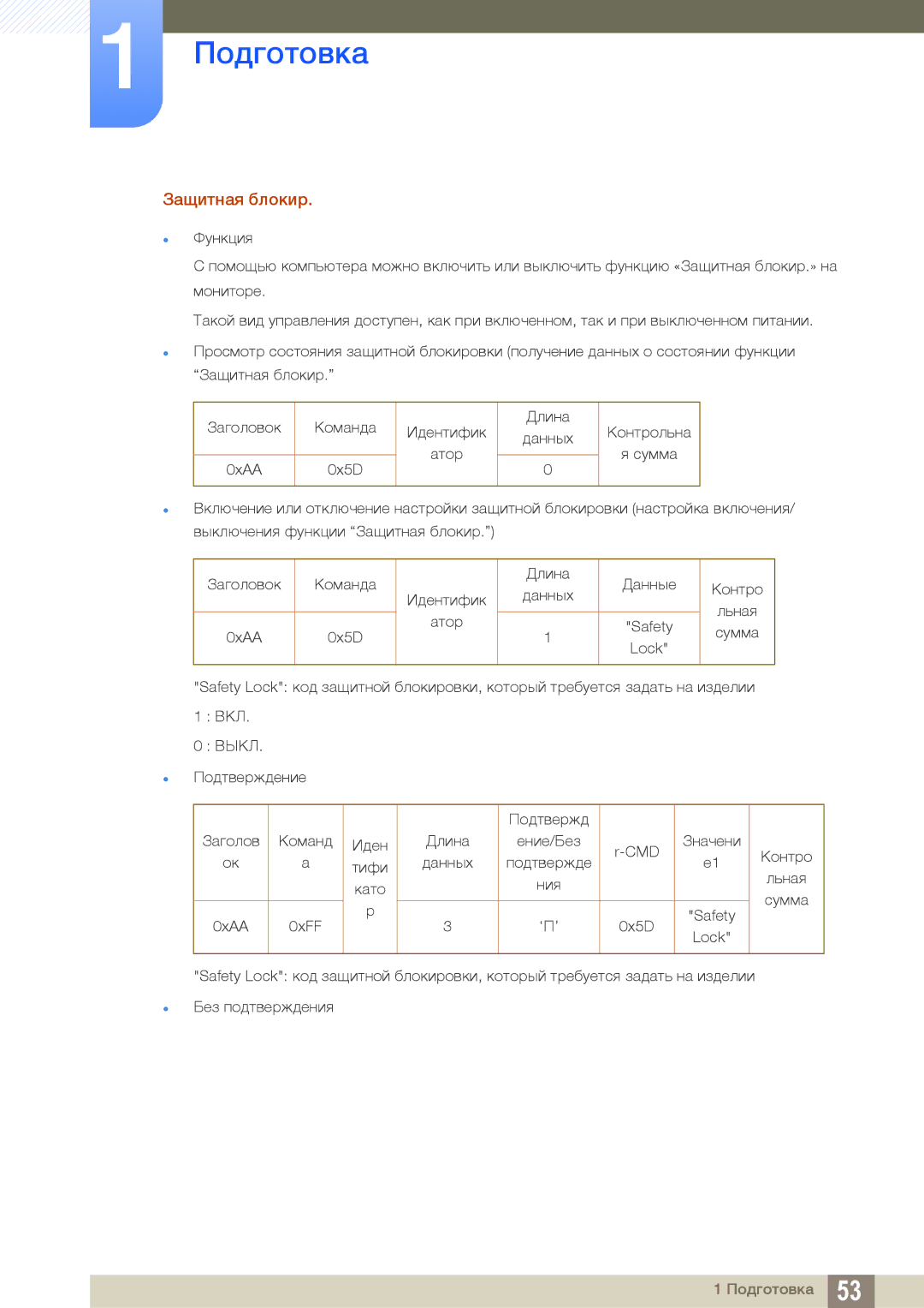 Samsung LH46DEAPLBC/EN, LH55UEAPLGC/EN, LH55UEPLGC/EN manual Защитная блокир 