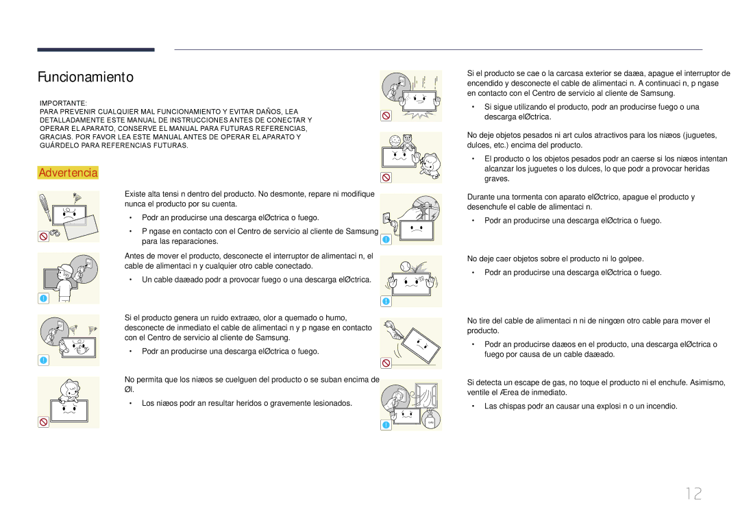 Samsung LH55UECPLGC/EN, LH46UECPLGC/EN manual Funcionamiento 