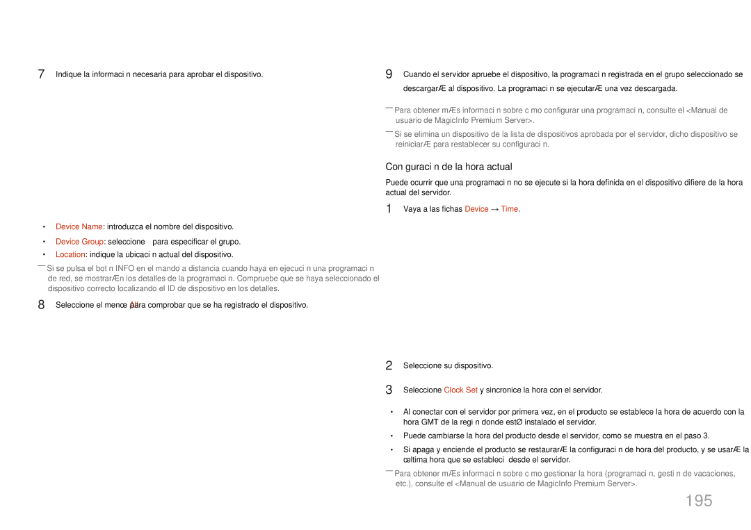 Samsung LH46UECPLGC/EN, LH55UECPLGC/EN manual 195, Device Name introduzca el nombre del dispositivo 