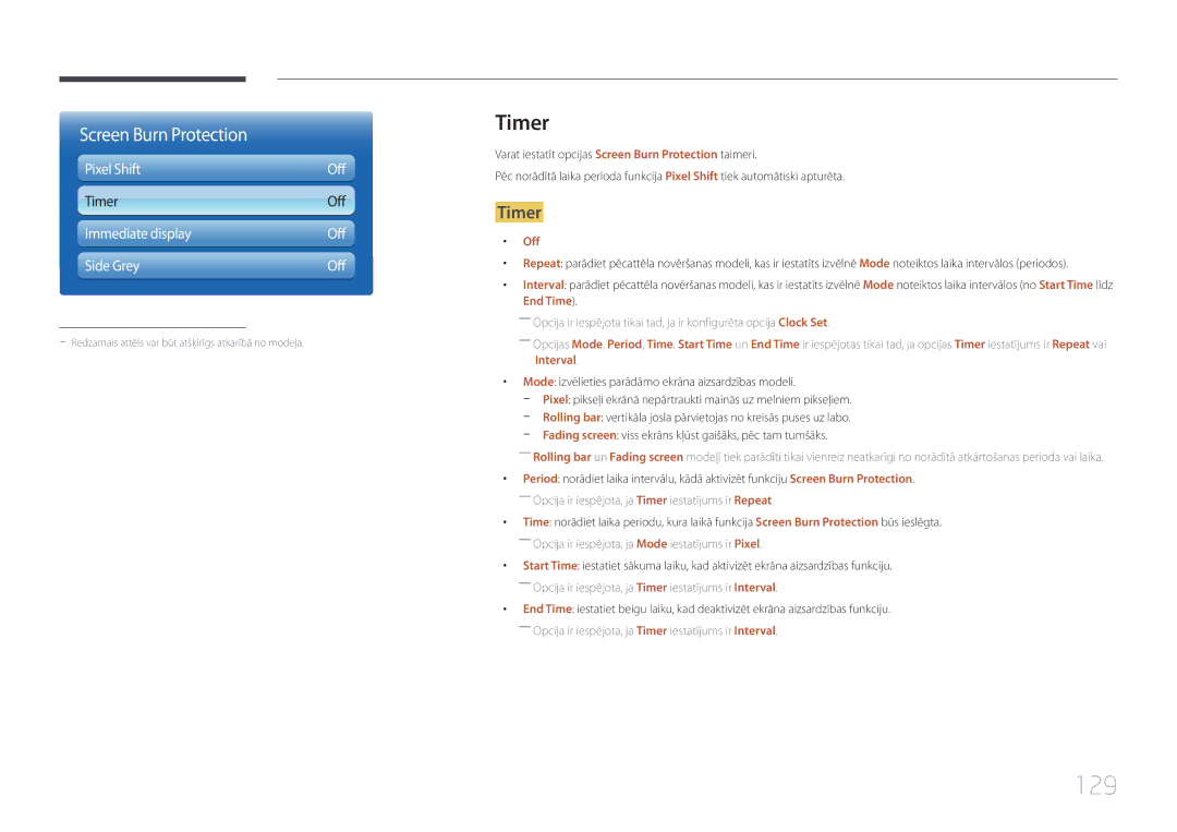 Samsung LH55UECPLGC/EN manual 129, Timer 