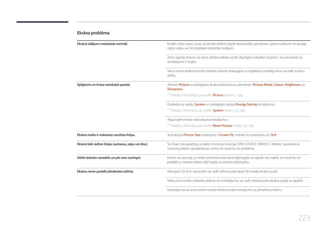 Samsung LH55UECPLGC/EN manual 223, Sharpness 