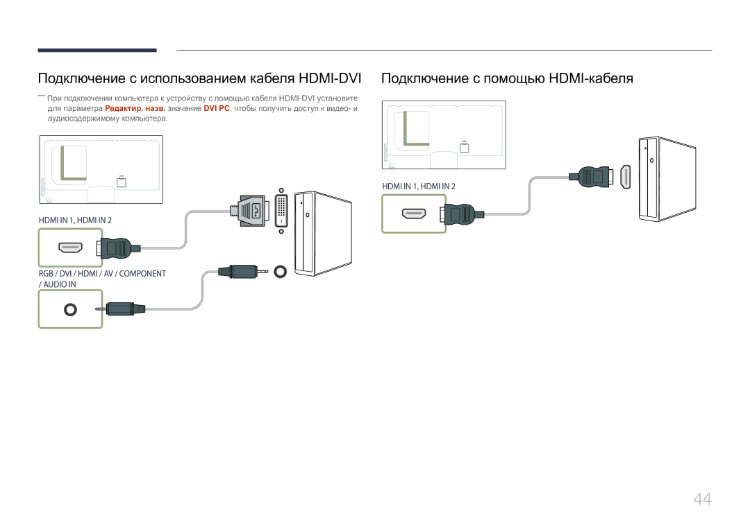 Samsung LH55UECPLGC/EN manual Hdmi in 1, Hdmi 