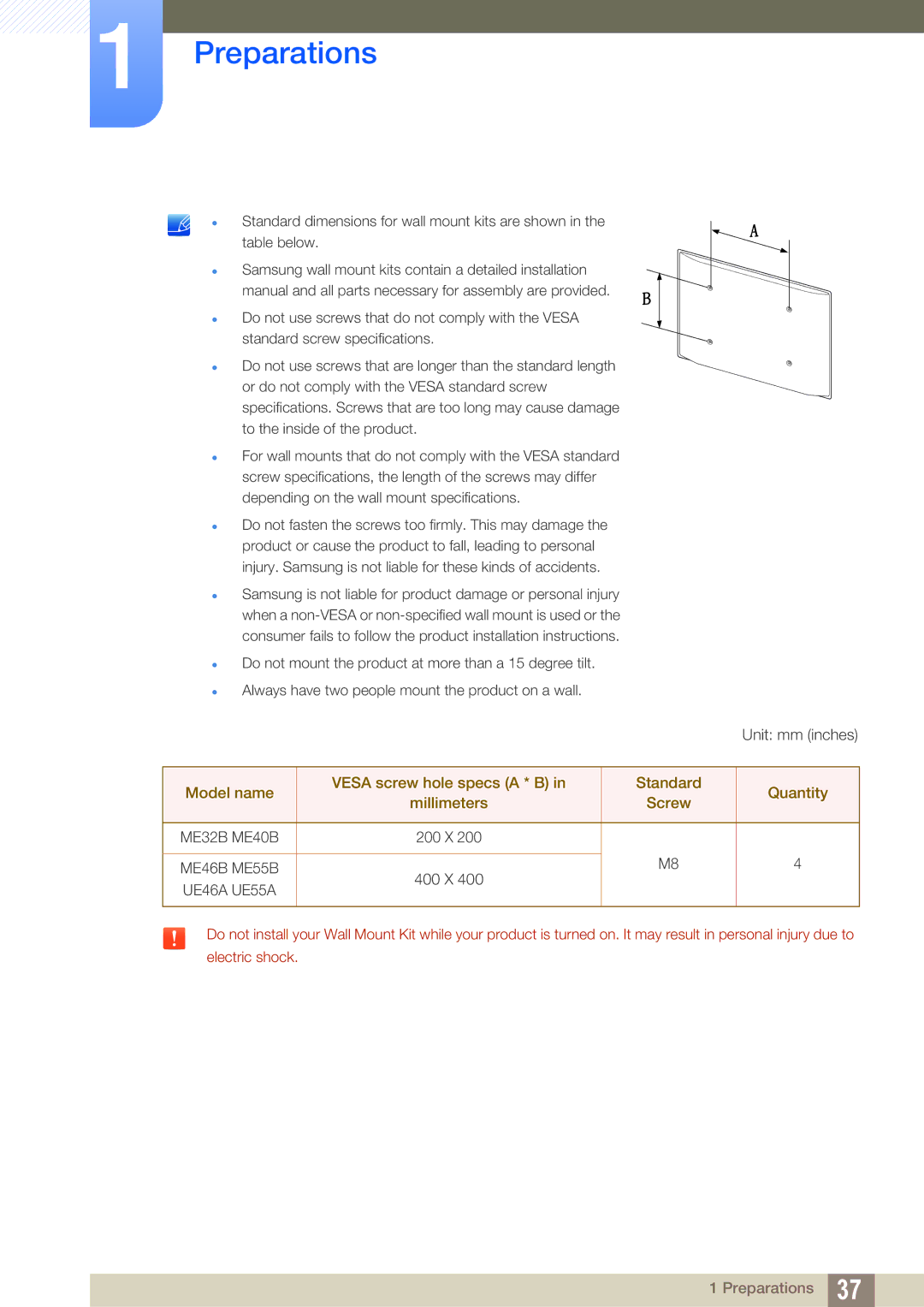 Samsung LH55UEPLGC/ZA, LH55UEAPLGC/EN, LH46UEPLGC/EN, LH55MEBPLGC/EN, LH55UEPLGC/EN, LH46UEAPLGC/EN, LH46MEBPLGC/EN manual 200 X 