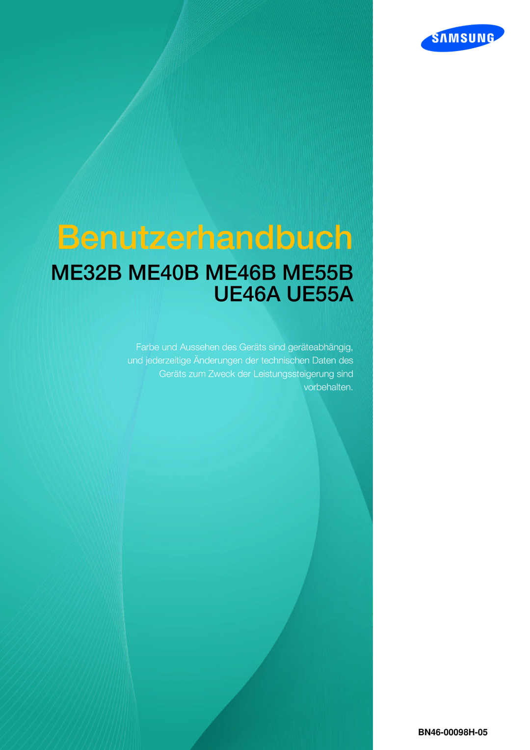 Samsung LH55UEAPLGC/EN, LH55UEPLGC/ZA, LH46UEPLGC/EN, LH55MEBPLGC/EN, LH55UEPLGC/EN, LH46UEAPLGC/EN manual Benutzerhandbuch 