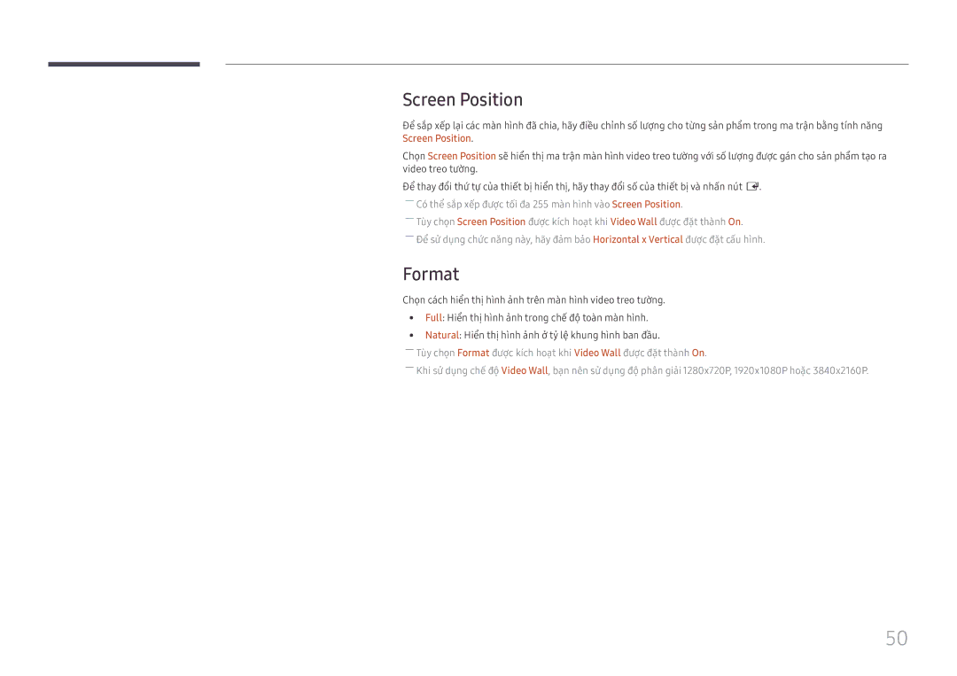 Samsung LH55UHFHLBB/XV manual Screen Position, Format 