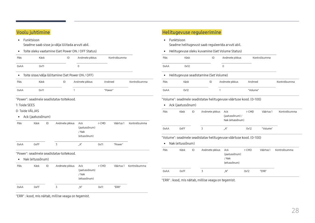 Samsung LH55UMHHLBB/EN manual Voolu juhtimine, Helitugevuse reguleerimine 