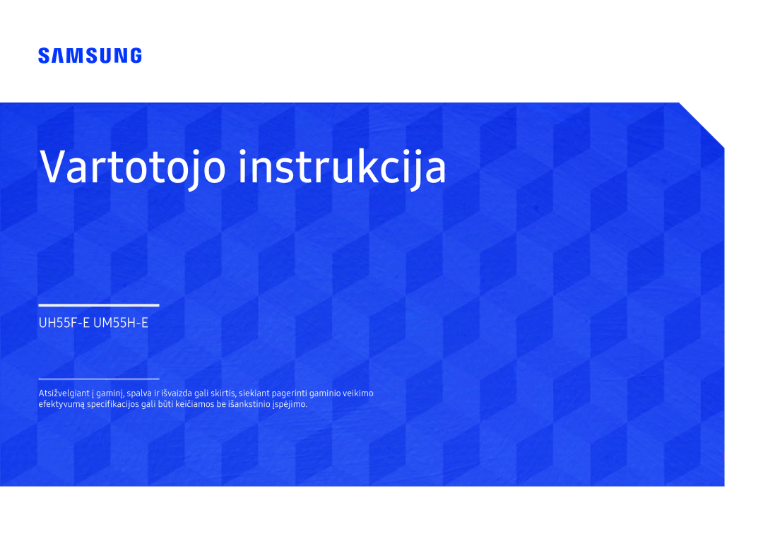 Samsung LH55UMHHLBB/EN manual Lietošanas rokasgrāmata 