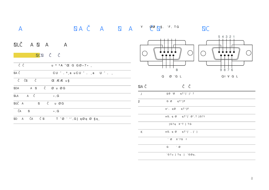 Samsung LH55UMHHLBB/EN manual Nuotolinio valdymo pultas RS232C, Laidų jungtys, RS232C laidas, Adatėlė Signalas 