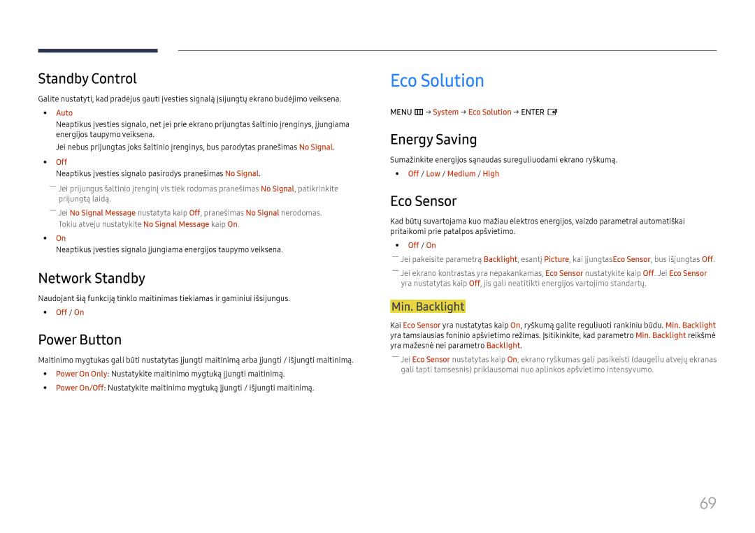 Samsung LH55UMHHLBB/EN manual Eco Solution 