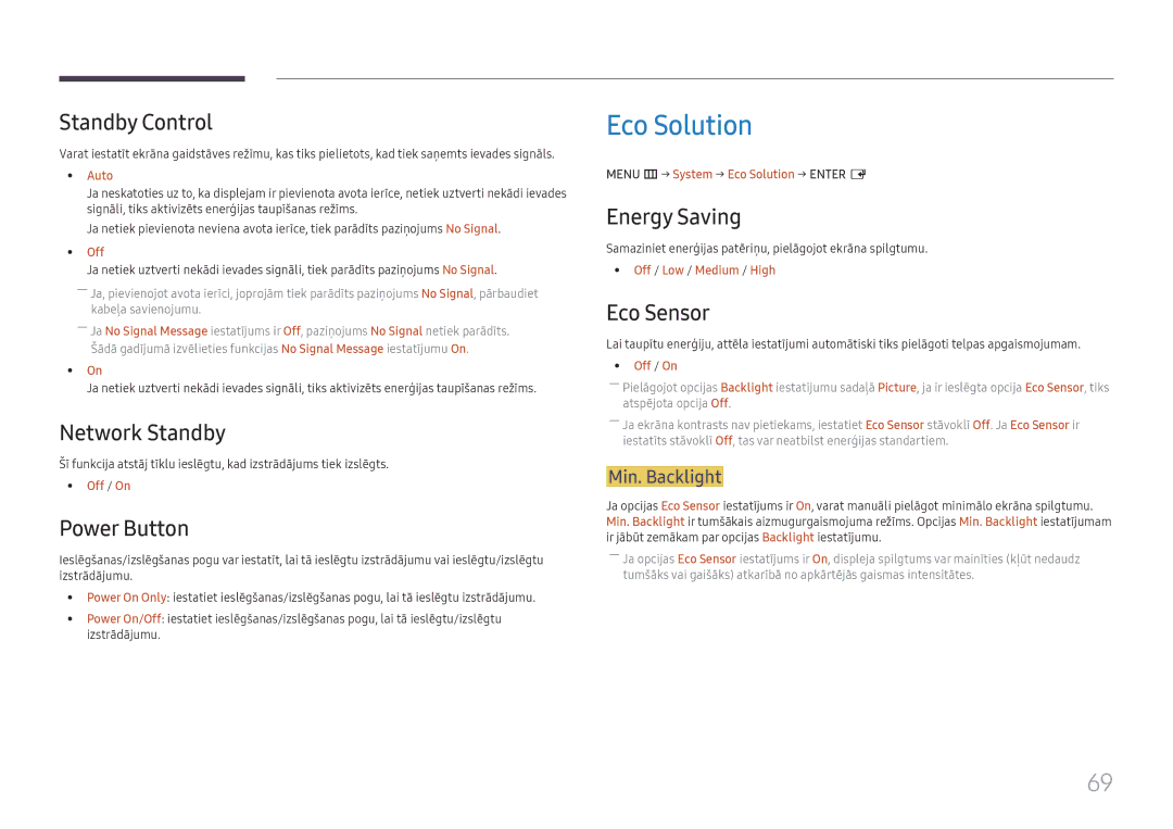 Samsung LH55UMHHLBB/EN manual Eco Solution 