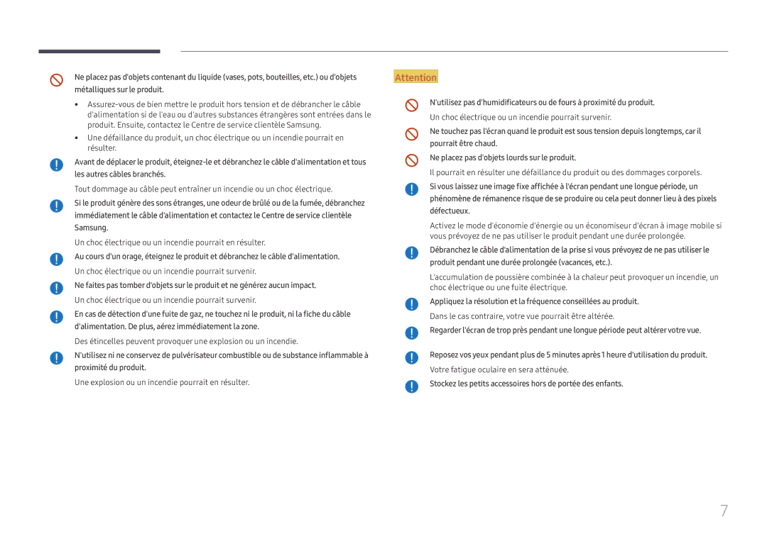 Samsung LH55WMHPTWC/EN manual Une explosion ou un incendie pourrait en résulter, Votre fatigue oculaire en sera atténuée 