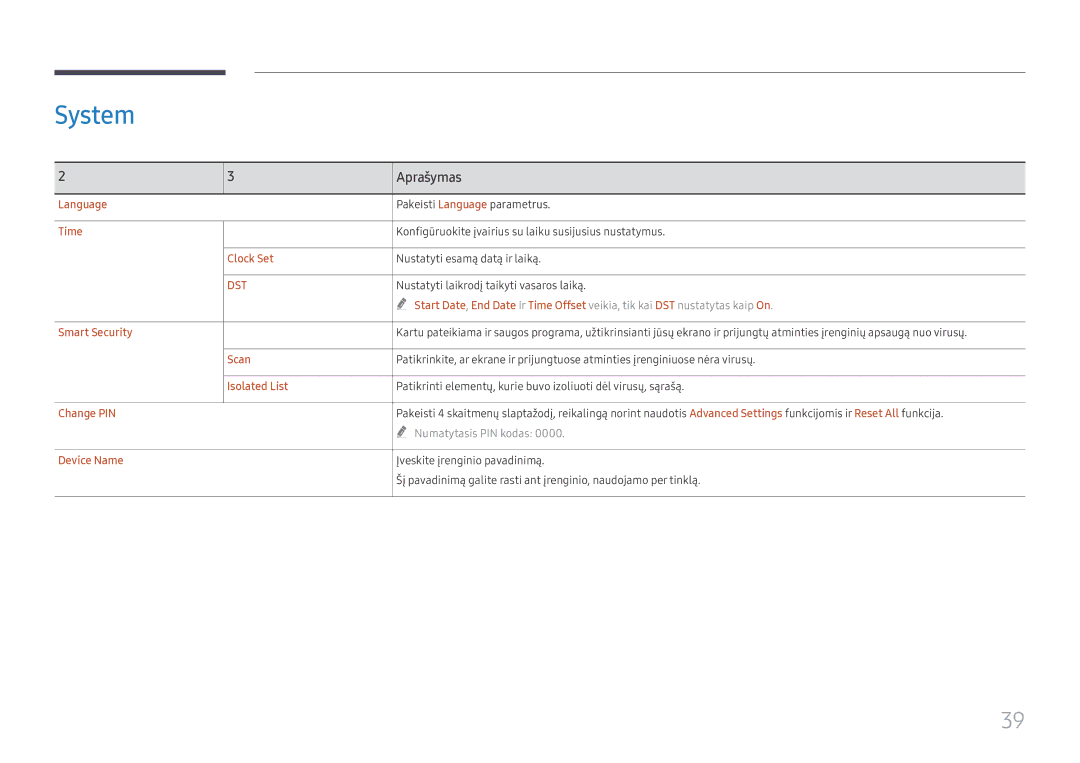 Samsung LH55WMHPTWC/EN manual System, Dst 