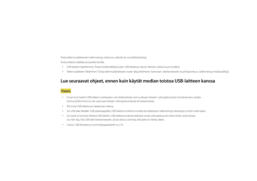 Samsung LH65DMDPLGC/EN, LH75DMDPLGC/EN manual Valokuvien, videoiden ja musiikin toistaminen Median toisto 