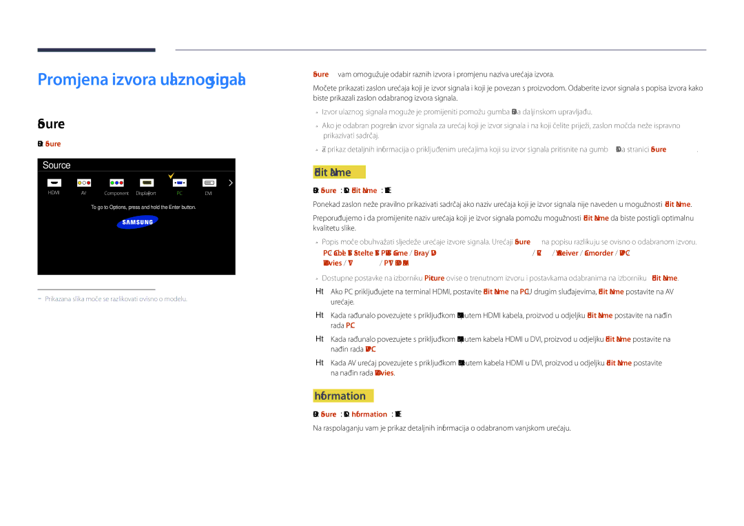 Samsung LH75DMDPLGC/EN, LH65DMDPLGC/EN manual Source, Edit Name, Information 