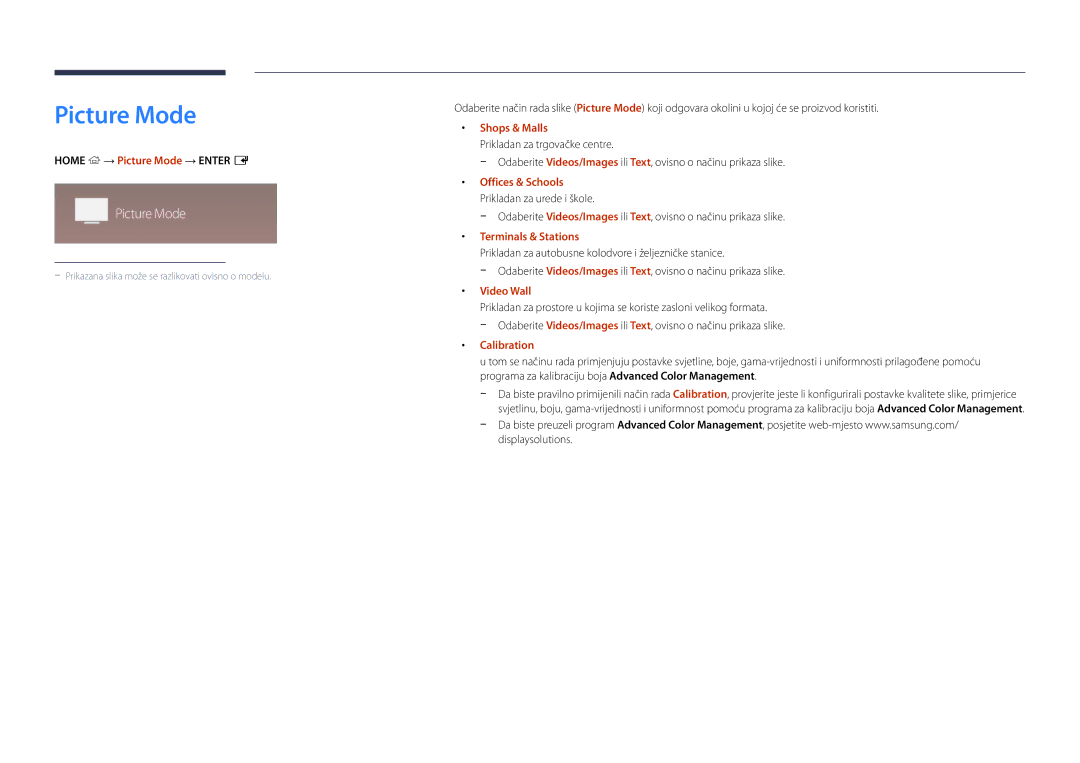 Samsung LH75DMDPLGC/EN, LH65DMDPLGC/EN manual Picture Mode 