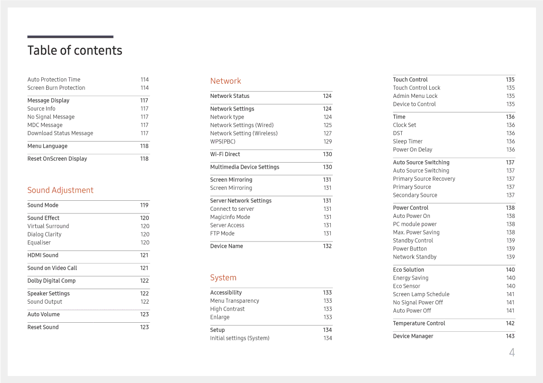 Samsung LH65DMEXTBC/EN manual Sound Adjustment 