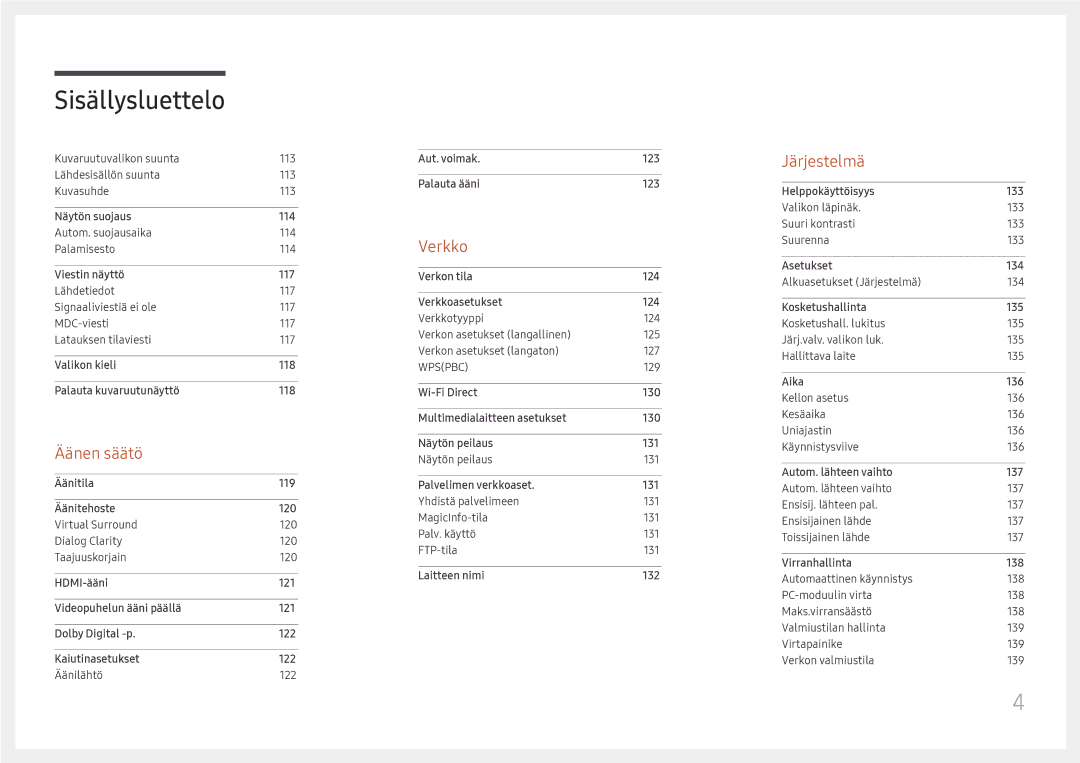 Samsung LH65DMEXTBC/EN manual Äänen säätö 