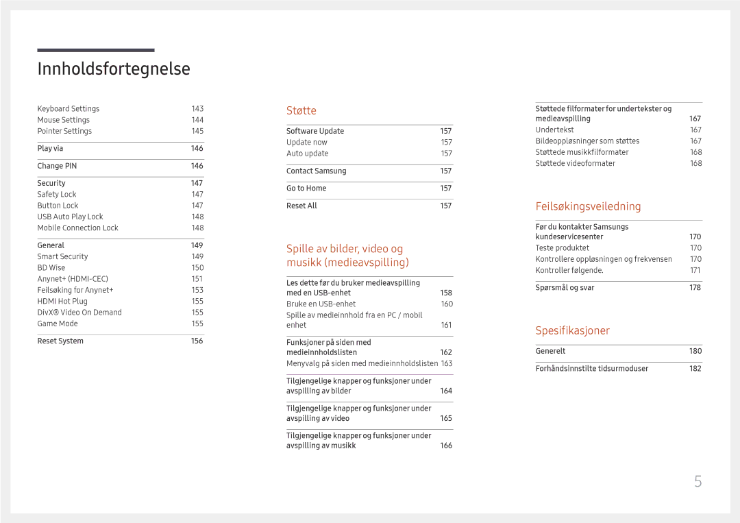 Samsung LH65DMEXTBC/EN manual Støtte 