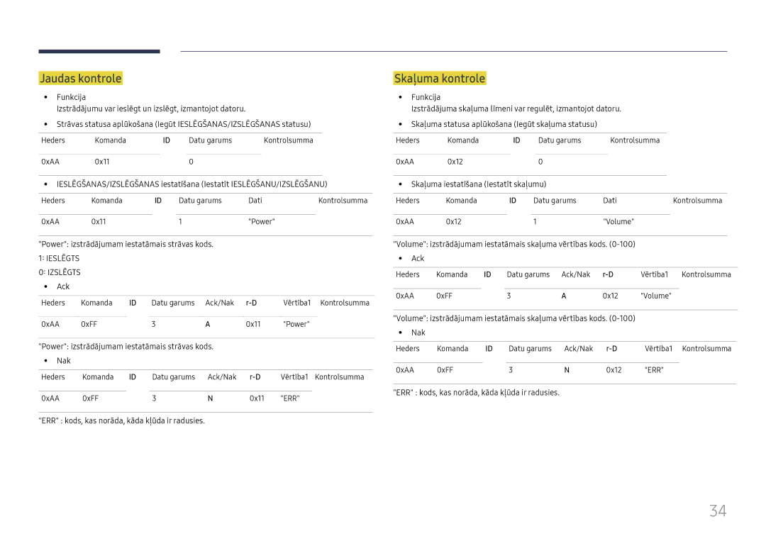 Samsung LH65DMEXTBC/EN manual Jaudas kontrole, Skaļuma kontrole 