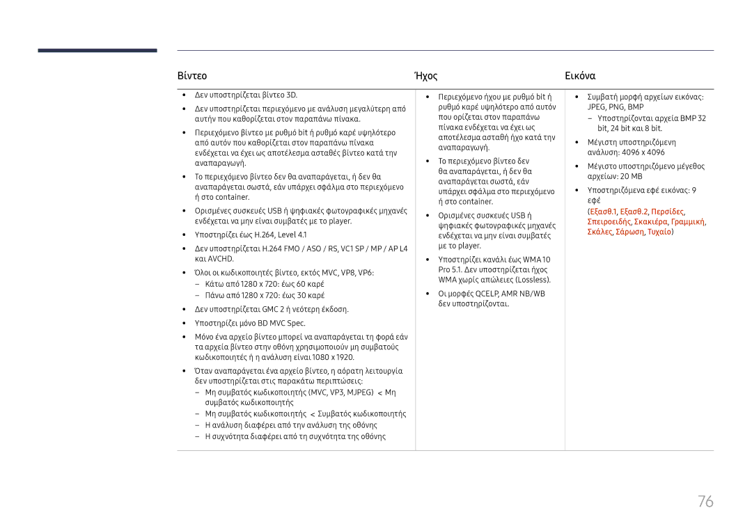 Samsung LH65DMEXTBC/EN manual Βίντεο Ήχος, Εικόνα 