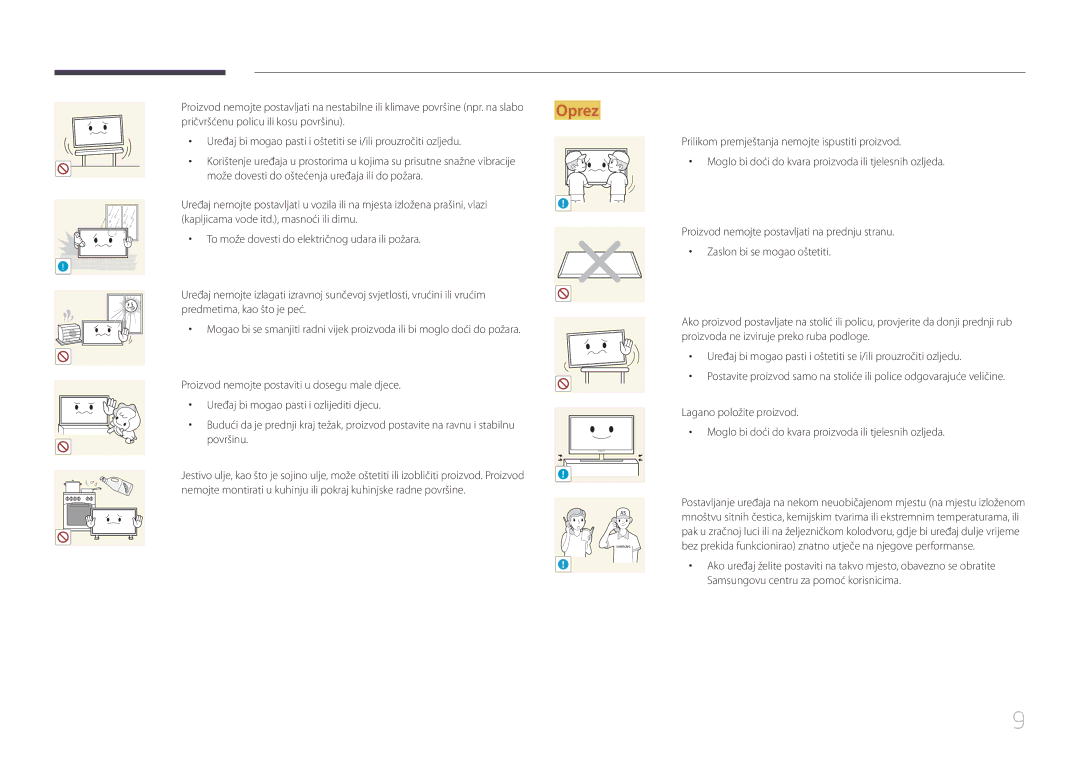 Samsung LH65EDCPLBC/EN manual Površinu 