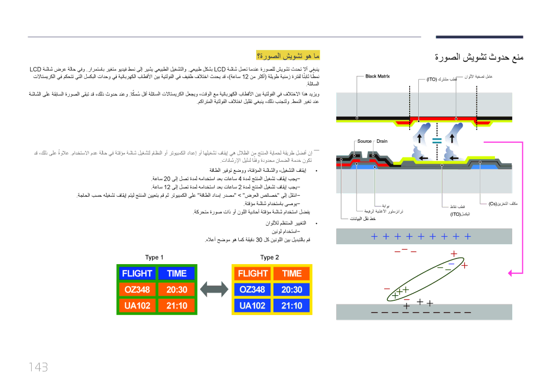 Samsung LH55EDCPLBC/NG, LH65EDCPLBC/NG, LH75EDCPLBC/NG manual 143, ةروصلا شيوشت ثودح عنم, ؟ةروصلا شيوشت وه ام 